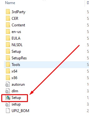 chạy file setup